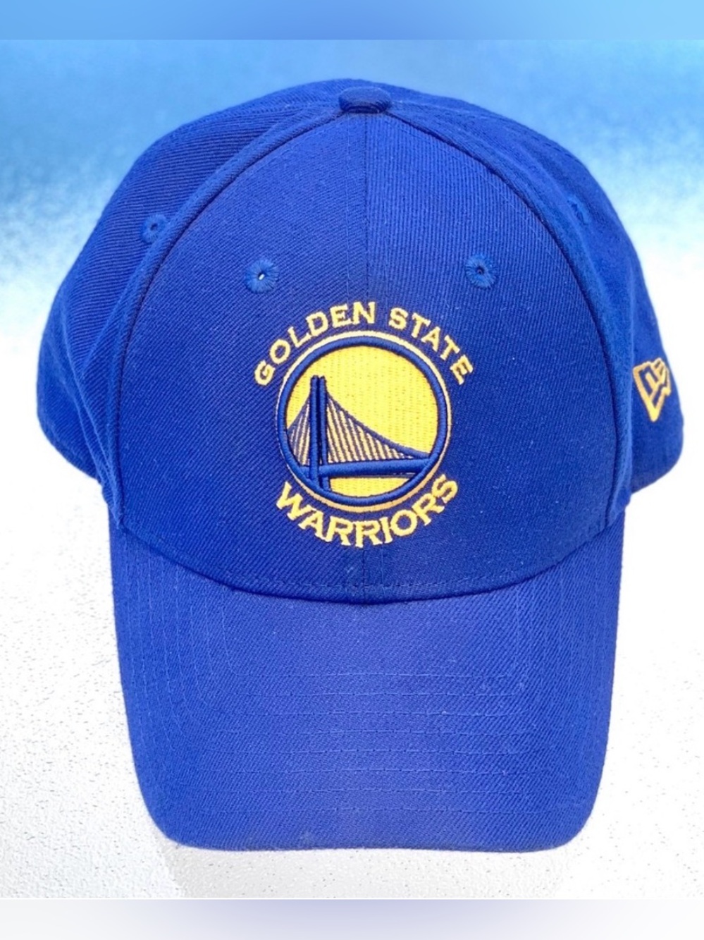 Golden State Warriors Basketball New Era Blue and Golden Yellow Adjustable Hat